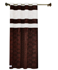 Heart Home Forest Printed 7 ft Door Curtain for Living Room, Bed Room, Kids Room with 8 Eyelet (Brown & Cream)-Hs43Hearth25605(Polyester_Multicolour)
