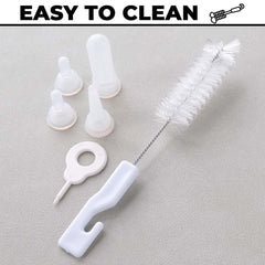 Homestic Pack of 6 Pet Feeding Bottle for Puppies,Kittens,Rabbits & Other Newborns|Nursing Bottle for Pets|Squeeze Liquid Feed Bottle|Bottle,Milk Brush,Pacifier Replacement|LS144BL|60 ML|Blue
