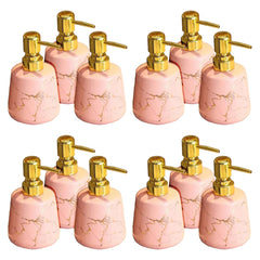 Kuber Industries Liquid Soap Dispenser | Handwash Soap Dispenser | Soap Dispenser for Wash Basin| Bathroom Dispenser Bottle | 12 Piece | Pack of 4 | 260 ml | JY00099PK | Pink