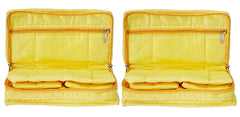 Kuber Industries Portable Jewellery Organizer With 6 Tranasparent Pockets, Pack of 2 (Yellow)-HS_38_KUBMART21240
