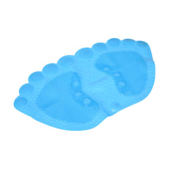 Heart Home Bath Mat | PVC Bathroom Mat | Shower Bath Mat | Foot Shape Bath Tub Mat | Foot Massager Mat | Anti-Skid Floor Mat | Shower Mat | Blue