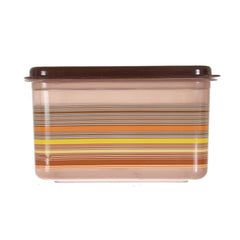 Heart Home Pixel Plastic Food Storage Containers with Lids, BPA-Free, Safe for Dishwasher, Microwave, Freezer,850 ML(Brown)-Pack of 2-HHEART16382