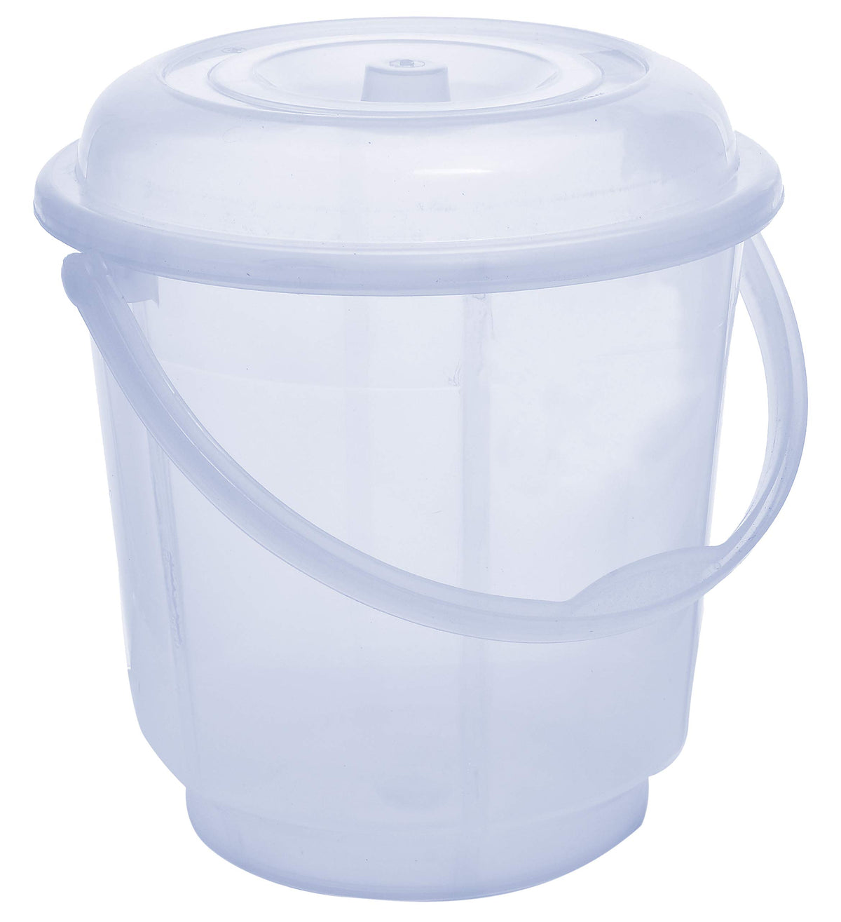 Heart Home Unbreakable Virgin Plastic Strong Transparent Bathroom Bucket with Lid 18 LTR (White)- HEART3857
