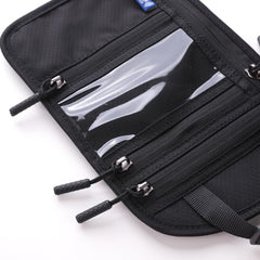Kuber Industries Paspport Holder for Men & Women|Multifunction Passport Cover Bag|Nylon Passport Pouch for Luggage-Pack of 2 (Black)
