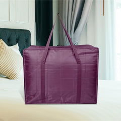 Heart Home Storage Attachi Bag | Parachute Travel Storage Bag | Underbed Storage Bag | Storage Organizer for Clothes | Zipper Closure Blanket Bag with Handle | Large | Maroon