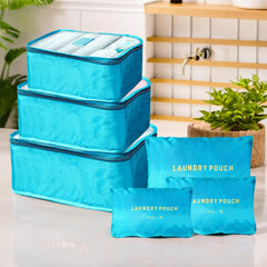 Urbane Home Travel Luggage Bag | LYN16-BLE | Blue | pack of 6