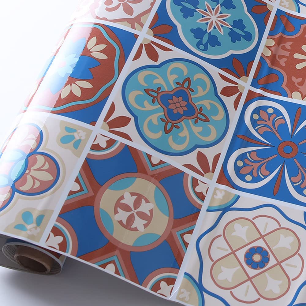 Kuber Industries PET Wallpaper for Walls of The Living Room and Bedroom|Self-Adhesive, Oilproof, Heat Resistant and Waterproof|DIY Floral Designer Wall Sticker|Set of 2 Rolls, 60cmx300cm(Pack of 3)