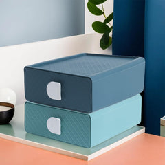 Kuber Industries (Set of 10) Mini Storage Box Drawer Organizer For Toys, Medicine Utility, Baby & Kids Items - Green & Blue Color