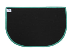 Heart Home D-Shape Durable Microfiber Door Mat, Heavy Duty Doormat,(14'' x 23'', Green)-HEART12159, Standard