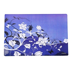 Kuber Industries PVC Flower Design Combo of 3 Pieces Fridge Mats, 2 Pieces Handle Cover and 1 Pc Fridge Top Cover- Purple (CTKTC024435)