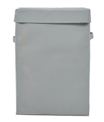 Heart Home Non-Woven Laundry Basket, Clothes Hamper For Laundry Closet, Bedroom, Bathroom With Lid & Handles (Grey)-44HH0186