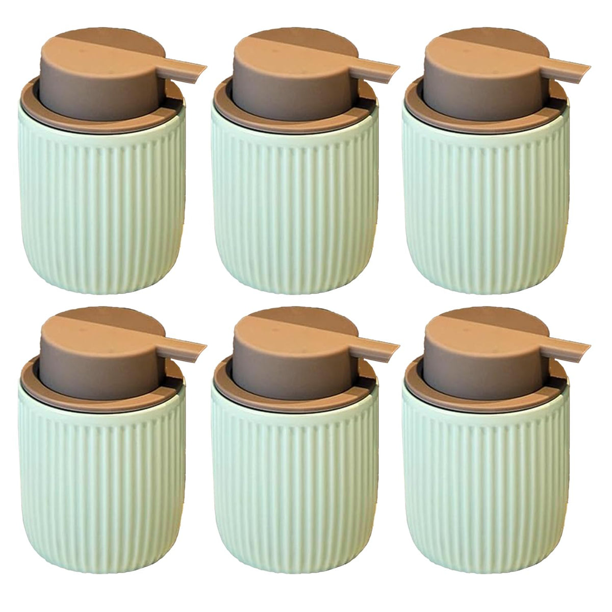 Kuber Industries Liquid Soap Dispenser | Handwash Soap Dispenser | Soap Dispenser for Wash Basin| Bathroom Dispenser Bottle | 6 Piece | Pack of 2 | 320 ml | JY00162BU | Blue