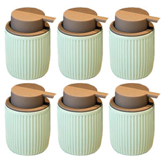 Kuber Industries Liquid Soap Dispenser | Handwash Soap Dispenser | Soap Dispenser for Wash Basin| Bathroom Dispenser Bottle | 6 Piece | Pack of 2 | 320 ml | JY00162BU | Blue