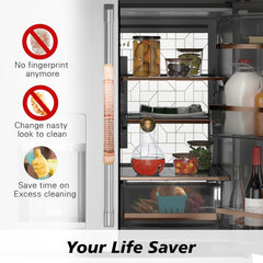 Kuber Industries Fridge Handle Cover | Refrigerator Handle Cover | Fridge Door Handle Protector | Fridge Door Handle Cover | Chatai Fridge Handle Cover | 2 Piece Set | Brown