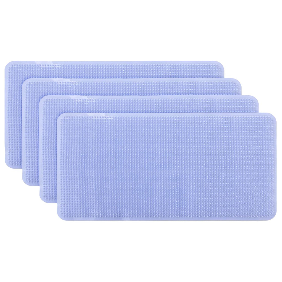 Kuber Industries Bath Mat | PVC Bathroom Mat | Shower Bath Mat | Floor Tub Mat | Bathroom Mud Mat | Anti-Skid Shower Bathroom Mat | L-YSD-C |Pack of 4|Sky Blue