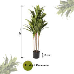 Urbane Home Corn Artificial Tree | Faux Tree with Pot | 120 CM Tall Planter |Plant for Home Decor | Evergreen Artificial Silk Tree | Plastic | FH-BXT120 | Green