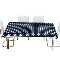 Kuber Industries Dining Table Cover | PVC Table Cloth Cover | 6-Seater Table Cloth | Table Protector Cover | Table Cover for Dining Table | Dot Table Cover | 60x90 Inch | DTC | Blue