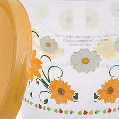 Heart Home Storage Container|Durable Plastic Floral Design BPA Free Food Kitchen Organizer with Lid|Food Utility Jar, 16 LTR (Yellow)