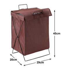 Kuber Industries Laundry Basket For Clothes|Foldable Laundry Hamper|Basket For Toys, Dirty clothes, Storage "40 LTR" (Brown)
