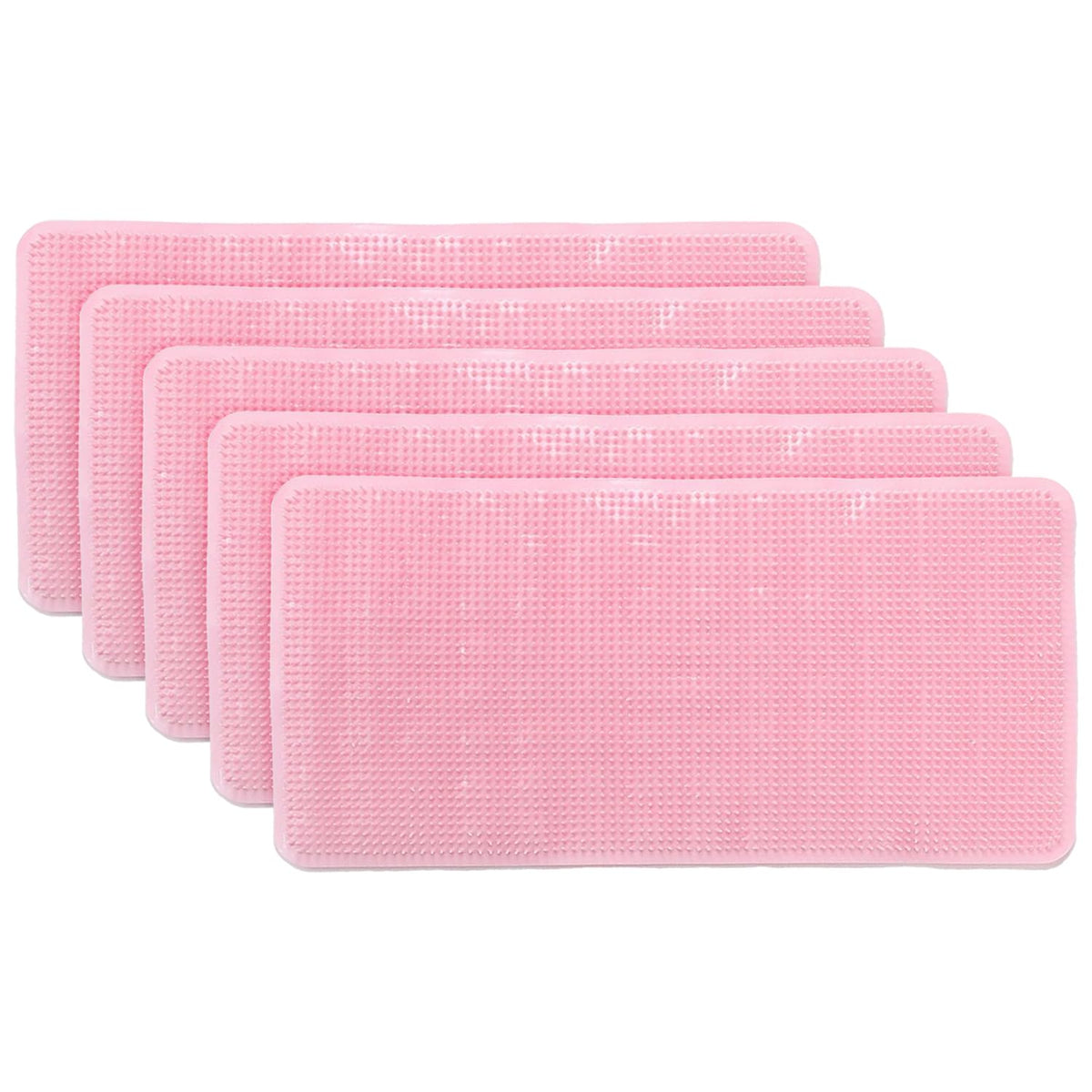 Kuber Industries Bath Mat | PVC Bathroom Mat | Shower Bath Mat | Floor Tub Mat | Bathroom Mud Mat | Anti-Skid Shower Bathroom Mat | L-YSD-B |Pack of 5| Pink