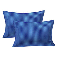 Kuber Industries Double Bedsheet(228 * 254 cm)|Cotton 120 TC Luxury Printed Soft & Lightweight Bedsheet for Double Bed with 2 Pillow Covers (Blue) (Pack of 3)