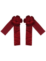 Kuber Industries Velvet 2 Pieces Curtain Tie Back Tassel Set (Maroon) -CTKTC29499