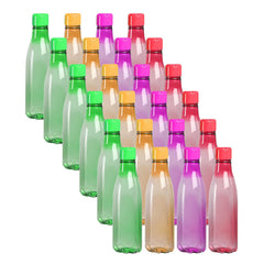 Kuber Industries BPA Free Plastic Water Bottles | Unbreakable, Leak Proof, 100% Food Grade Plastic | for Kids & Adults | Refrigerator Plastic Bottle Set of 4|Assorted (Pack of 6)