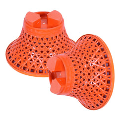 Kuber Industries Seating Stool | Plastic Mesh Damroo Stool | Both Sided Stool for Guestroom | Damroo Style Stool | Stool for Graden | Stool for Balcony | Red
