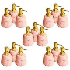 Kuber Industries Liquid Soap Dispenser | Handwash Soap Dispenser | Soap Dispenser for Wash Basin| Bathroom Dispenser Bottle | 15 Piece | Pack of 5 | 260 ml | JY00099PK | Pink