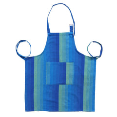 Kuber Industries Pack of 4 Kitchen Linen Set|Cotton Glove,Pot Holder & Kitchen Towel|Adjustable Buckle Stain Resistant Cooking Kitchen Apron for Men,Women (Blue)