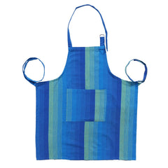 Kuber Industries Pack of 6 Kitchen Linen Set|Cotton Glove,Pot Holder & Kitchen Towel|Adjustable Buckle Stain Resistant Cooking Kitchen Apron for Men,Women (Blue)