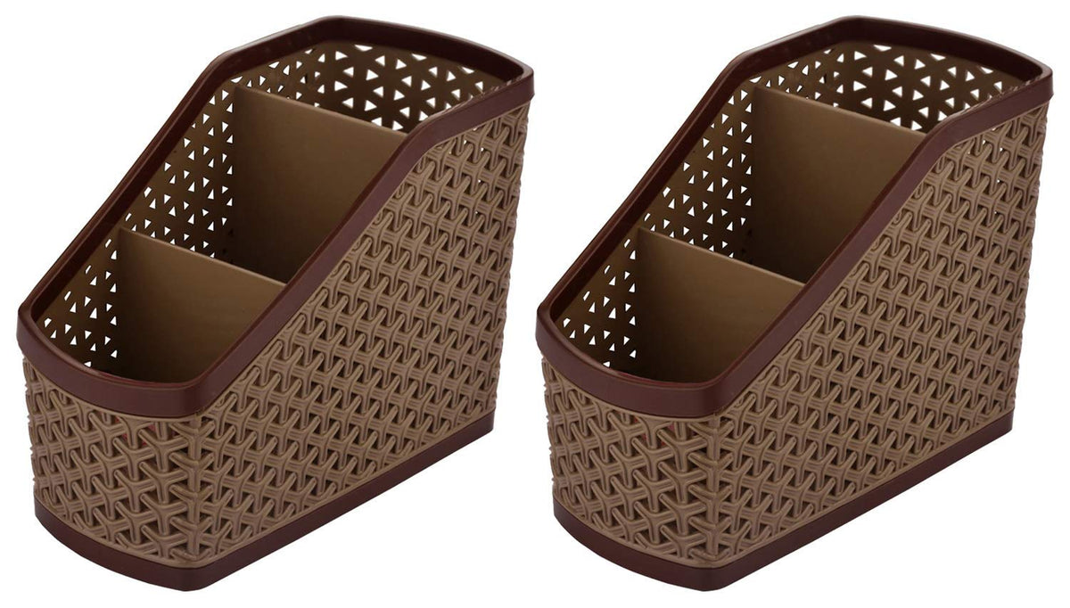 Kuber Industries Combas07 Plastic Storage Basket Set, Set of 2, Multicolor