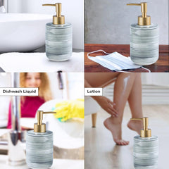 Urbane Home Liquid Soap Dispenser | Handwash Soap Dispenser | Soap Dispenser for Wash Basin | Shampoo Dispenser Bottle | Bathroom Dispenser Bottle | 350 ML | Gray