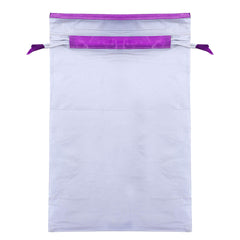 Heart Home 6 Piece Waterproof PVC Travel Shoe Cover, String Bag Organizer, White CTHH16077