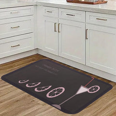 Kuber Industries PVC Kitchen Floor Mat|Anti-Skid Backing|Mats for Kitchen Floor |Easily Washable|Idol for Home, Kitchen Entrance| CF-220809 |Pack of 5| Brown