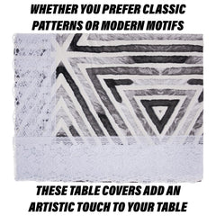 Heart Home Dining Table Cover | PVC Table Cloth Cover | 6 Seater Table Cloth | Triangle Table Cover | Table Protector | Table Cover for Dining Table | 60x90 Inch | DTC | Gray