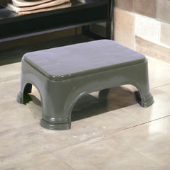 Heart Home Bathroom Stool | Bathroom Plain Square Stool | Plastic Stool For Bathroom | Stool for Kitchen | Bathroom Patla | Support Stool for Bathroom | P6 | Pack of 3 | Multi