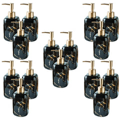 Kuber Industries Liquid Soap Dispenser | Handwash Soap Dispenser | Soap Dispenser for Wash Basin| Bathroom Dispenser Bottle | 15 Piece | Pack of 5 | 300 ml | ZX024BK | Black