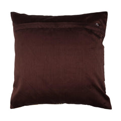 Kuber Industries Cushion Cover | Pillow Covers for Sofa | Throw Cushion Cover | Dupion Polyester Cushion Covers | Center Lace Cushion Covers | Set of 5 | 12 Inch | Brown