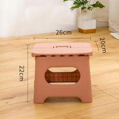 Kuber Industries (Set of 6) Small Folding Stool for Sitting - Plastic Foldable & Portable Step Stool for Kids - Pink