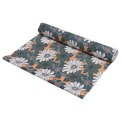 Kuber Industries Floral Design PVC Wardrobe Kitchen Drawer Shelf Mat 10 Mtr Roll (Green)-CTKTC30431
