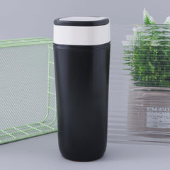 Urbane Home Anti-Fall Insulated Coffee Tumbler with Suction Bottom | Leak-Proof Stainless Steel Tumbler | Coffee Tumbler with Lid and Handle | 480 ML | Black