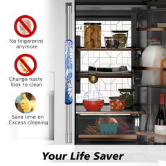 Kuber Industries Fridge Handle Cover | Refrigerator Handle Cover | Fridge Door Handle Protector | Fridge Door Handle Cover | Sunflower Fridge Handle Cover | 2 Piece Set | Blue