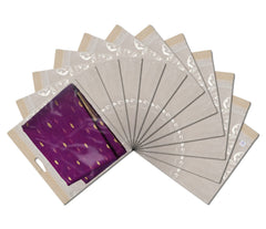 Heart Home Non-Woven Wardrobe Organizer/Gift Bags/Storage Bag For Store Saree, Lehenga, Suit With Transparent Window With Handle- Pack of 12 (Brown)