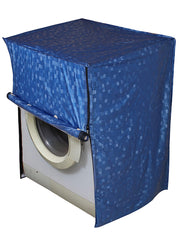 Kuber Industries Cotton 3D Design PVC Front Load Washing Machine Cover - Purple
