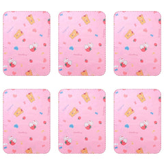Kuber Industries Baby Waterproof matBed Protecter "50 x 70" CM-Pack of 6 (Pink)