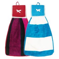 Kuber Industries Hanging Cotton 2 Pieces Cotton Washbasin Napkin/Hand Towel for Kitchen and Bathroom (Multi)