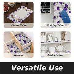 Heart Home Rose Print Shelf Liners for Kitchen Shelves,cupboards,Wardrobe,Drawer mats Liners for Kitchen, 5 Mtr (Cream)-HHEART15116, Standard