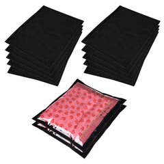 Heart Home Saree Cover | Clothes Storage Bag | Single Packing Saree with Zip Closure | Wardrobe Organizer | Cloth Stoarge Organizer | Plain Saree Cover | Pack of 12 | Black