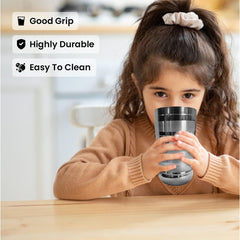 Kuber Industries Stainless Steel Glass Set | Wobble Free Base, Durable | Multipurpose, Elegant Design & Wide Rim | Easy to Clean & Store | Steel Glass Set 6 (Pack of 5)
